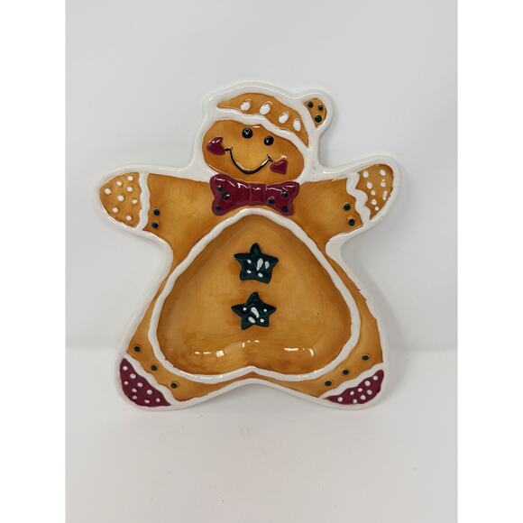 Young’s Heartfelt Kitchen Creations Christmas Mitten Snowflake Dish Ceramic - Picture 1 of 3